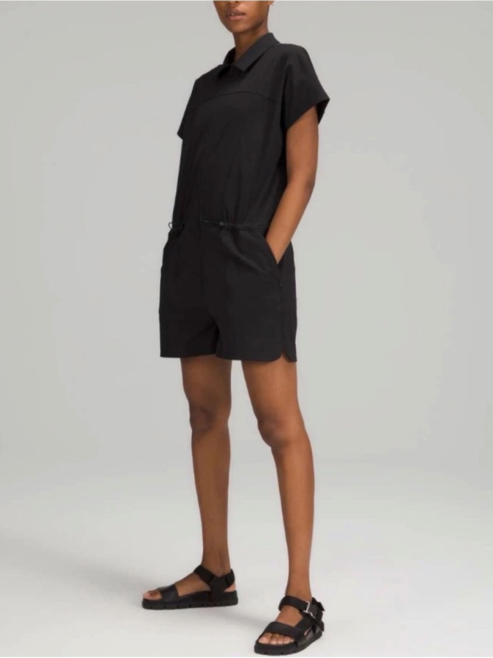 Lululemon Stretch Rib Pocketed Romper in Black 2